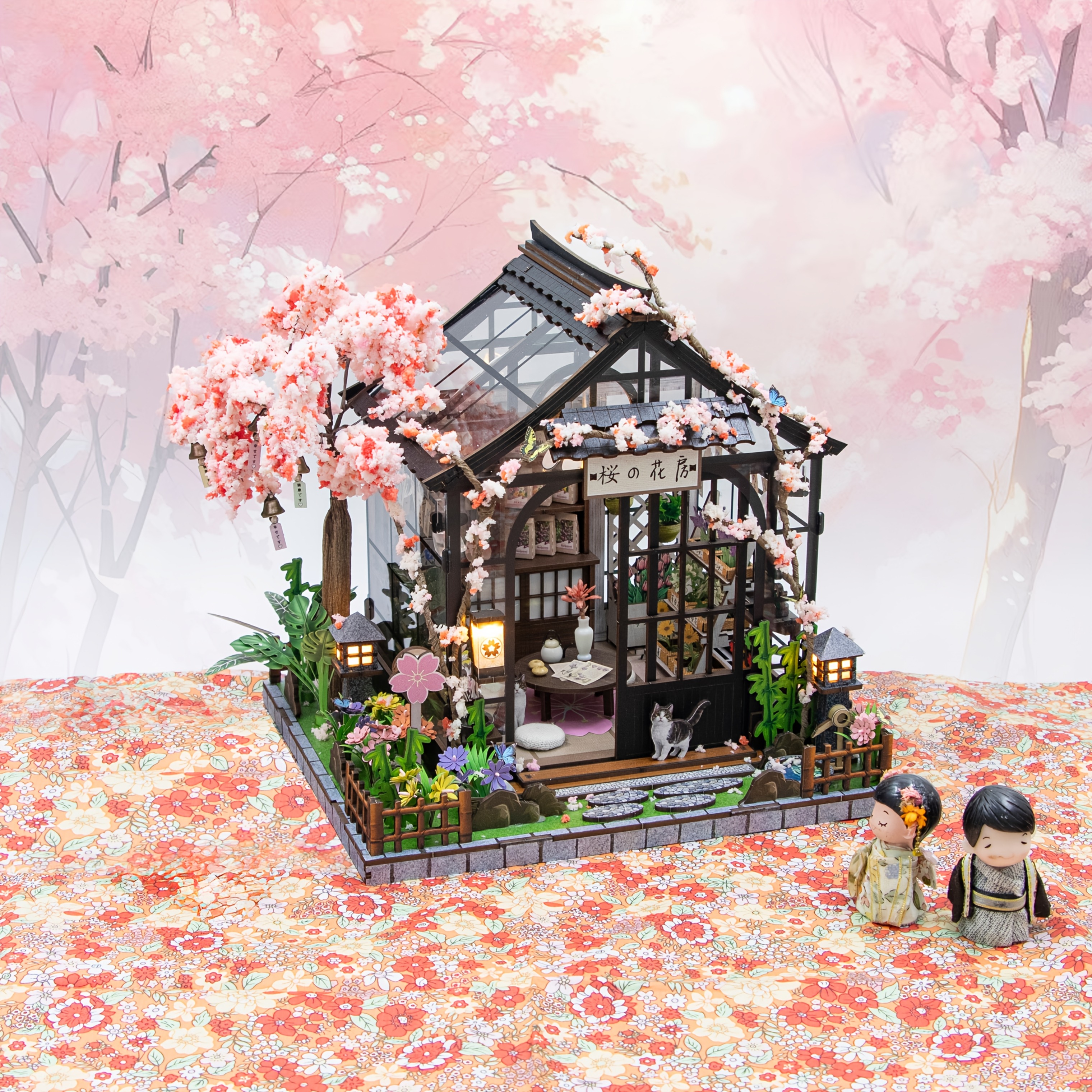 Miniature Model House Wooden Assembly Handmade Toy